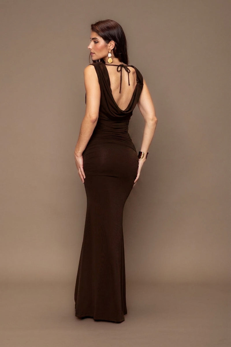 Vestido Céleste color chocolate